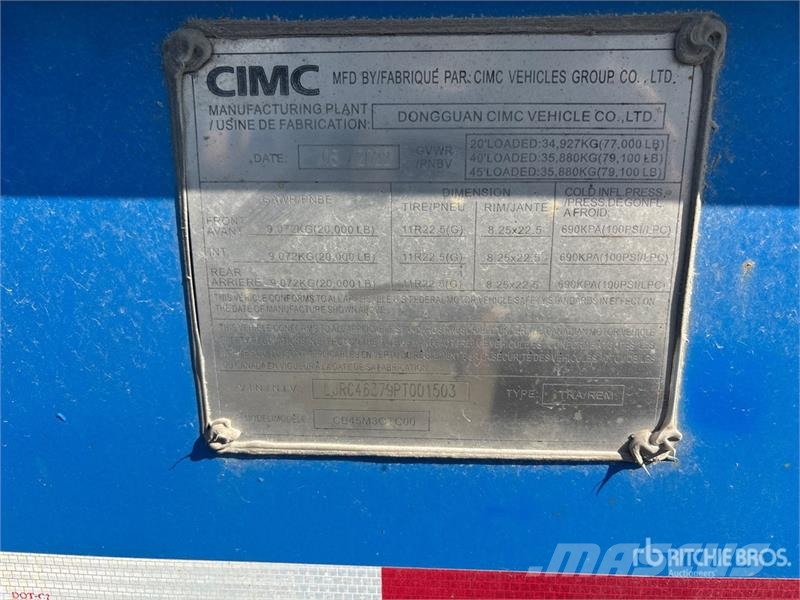 CIMC Tri/A Extendable Container Trailer Konteineriekrāvēji