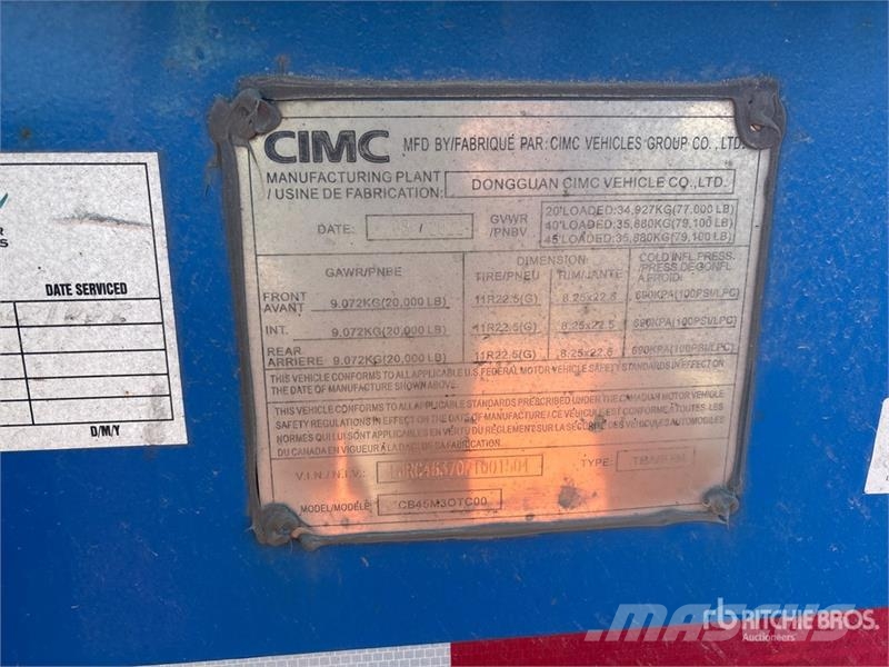 CIMC Tri/A Extendable Container Trailer Konteineriekrāvēji