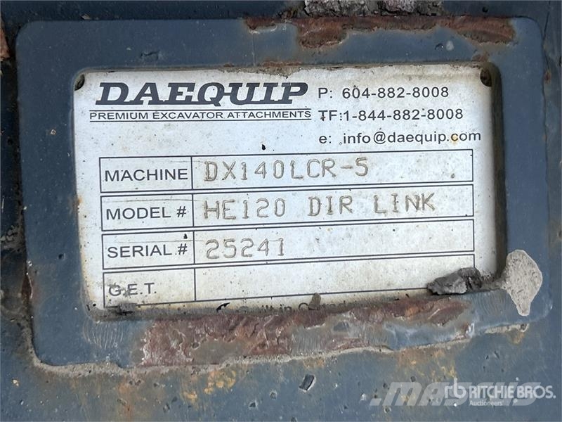 DaeQuip HE120 Hydraulic Excavator Thumb (Unused) Kanalak