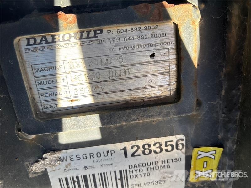 DaeQuip HE150 22 in Hydraulic Excavator Thumb (Unused) Kanalak