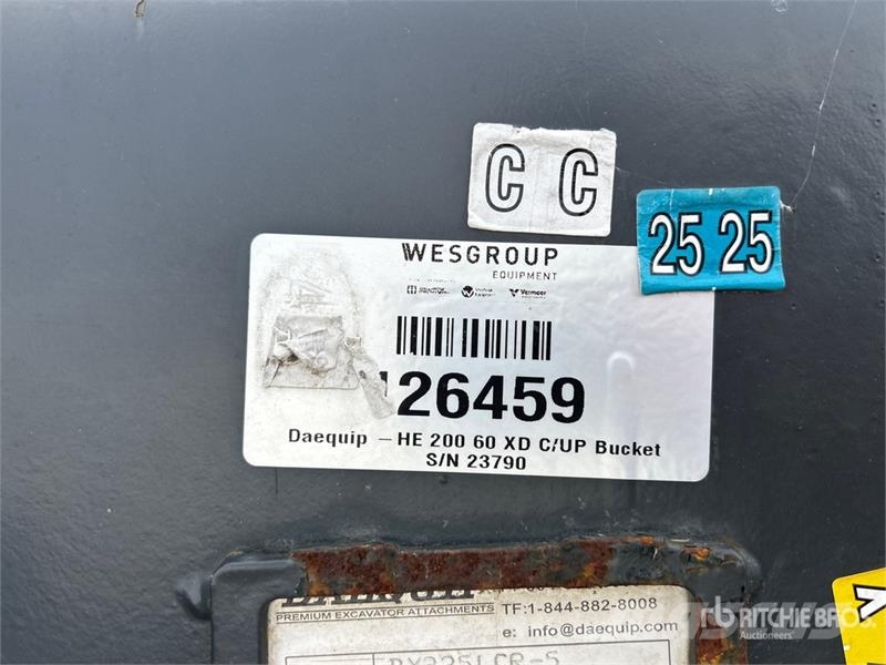 DaeQuip HE200 60 in Cleanup Excavator Bucket (Unused) Kauhat