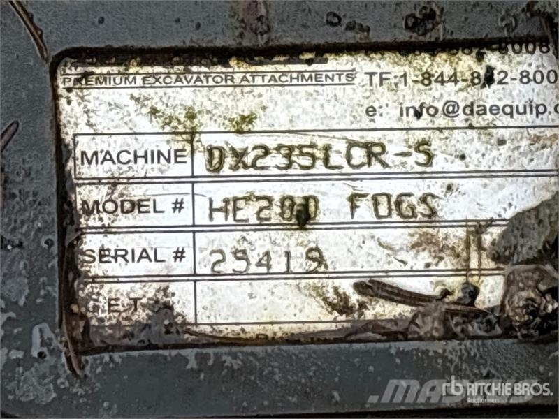 DaeQuip HE200 70 in Cab Guard Other components
