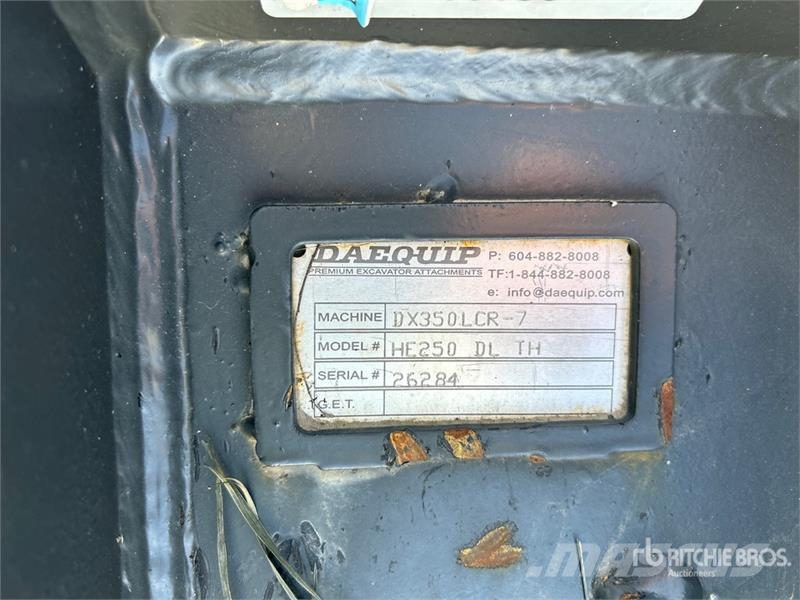 DaeQuip HE200 Excavator Thumb (Unused) Kašike / Korpe