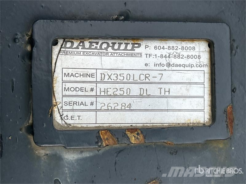 DaeQuip HE200 Excavator Thumb (Unused) Kauhat