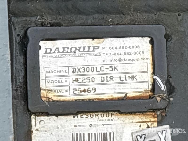 DaeQuip HE250 62 in Hydraulic Excavator Thumb Kašike / Korpe