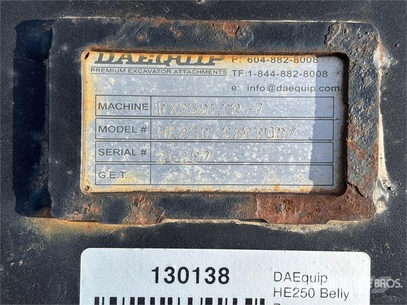 DaeQuip HE250 Excavator Belly Pan (Unused) Ostale komponente za građevinarstvo