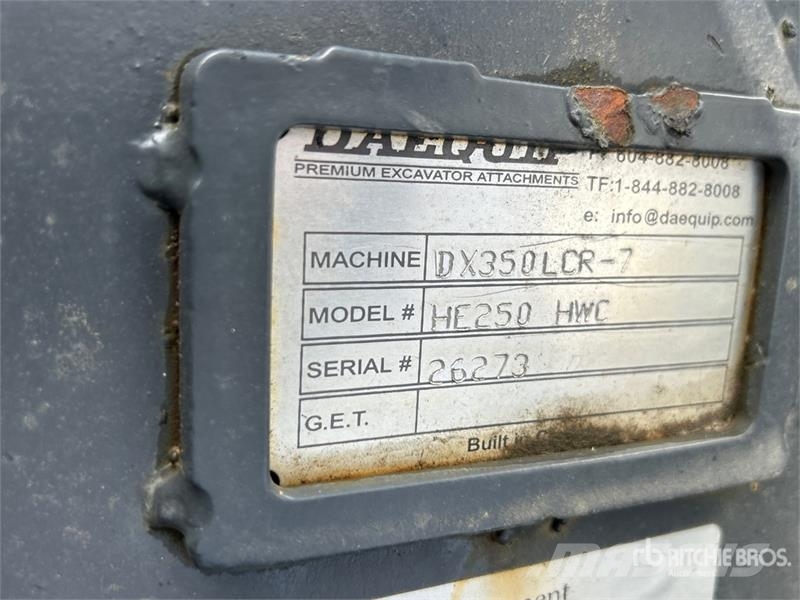 DaeQuip HE250 Hydraulic Excavator Coupler (Unused) Snelkoppelingen