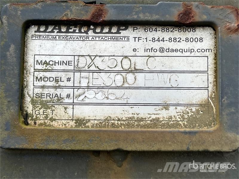 DaeQuip HE300 Hydraulic Excavator Coupler (Unused) Snelkoppelingen