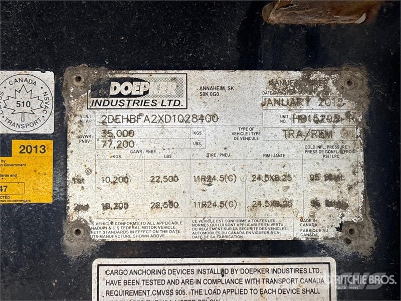 Doepker 28 ft T/A Pup Flatbed Trailer مقطوروات مسطحة/مفصلية الجوانب