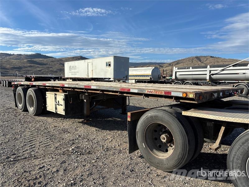 Doepker 28 ft T/A Super B-Train Pup Flatbed Trailer Anhænger med lad/Flatbed
