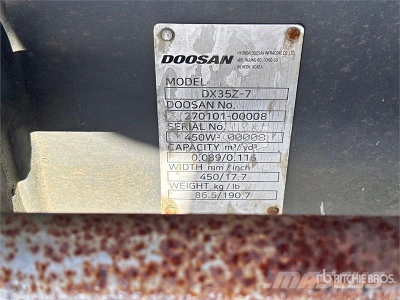 Doosan 20 in Q/C Digging Excavator Bucket Lopaty
