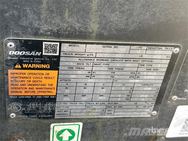 Doosan G30E-7 5500 lb Cushion Tire Forklift شاحنات ذات رافعات شوكية - أخرى