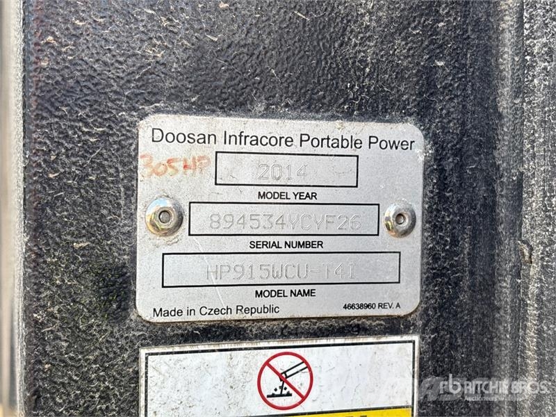 Doosan HP915WCU-T41 Mobile Air Compressor Kompresori