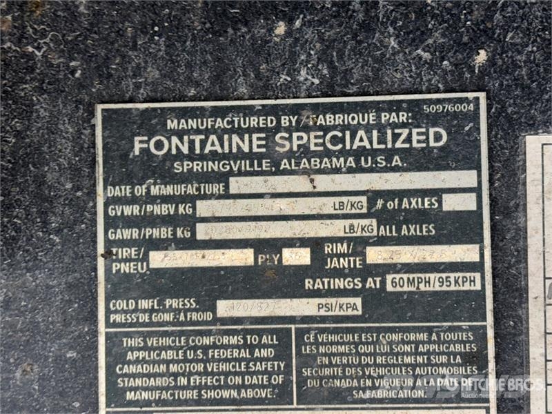 Fontaine X20 Renegade 40 ton T/A Removable Gooseneck Lowboy Tieflader