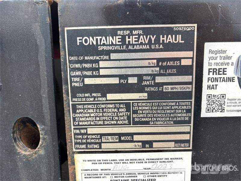 Fontaine X20 Renegade 40 ton T/A Removable Gooseneck Lowboy Tieflader