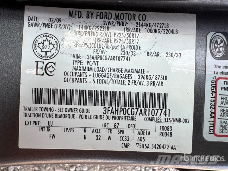 Ford Fusion SEL AWD Automobile Auto's