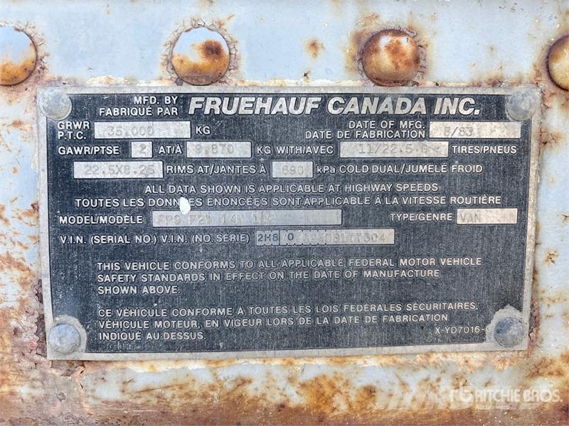 Fruehauf 45 ft T/A Shop Generator Trailer Maskintransporter