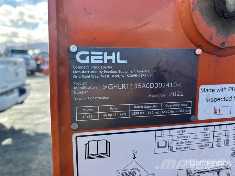 Gehl RT135 Compact Track Loader Kompaktrakodók