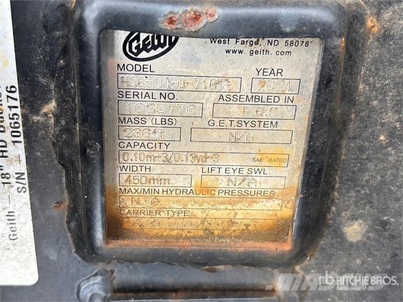 Geith 16 in 0.13 cyd Digging Excavator Bucket Žlice