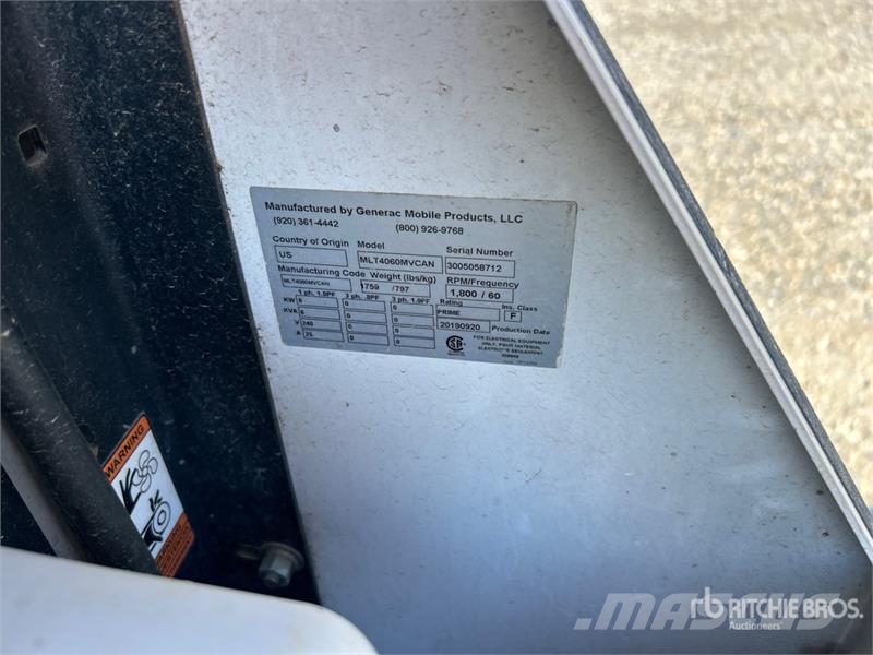 Generac MLT4060MV 6 kW Light Tower (Inoperable) Πύργοι προβολέων