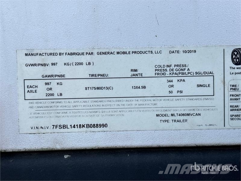 Generac MLT4060MVCAN 6 kW Light Tower Torri faro