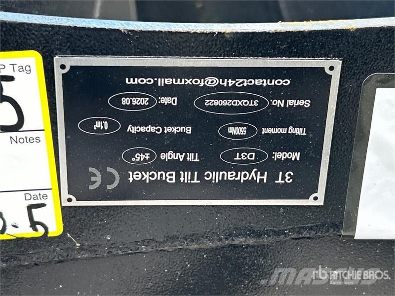 GIYI GY-3TB Tilting Excavator Bucket - Fits Cat 3 Kašike / Korpe