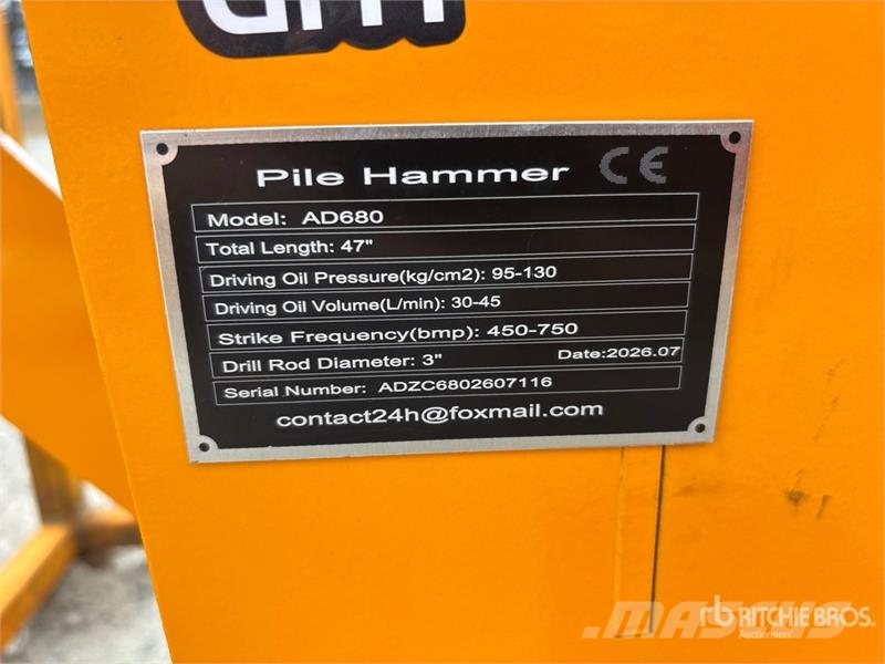 GIYI GY-AD680 Skid Steer Post Driver (Unused) Equipement de clôture