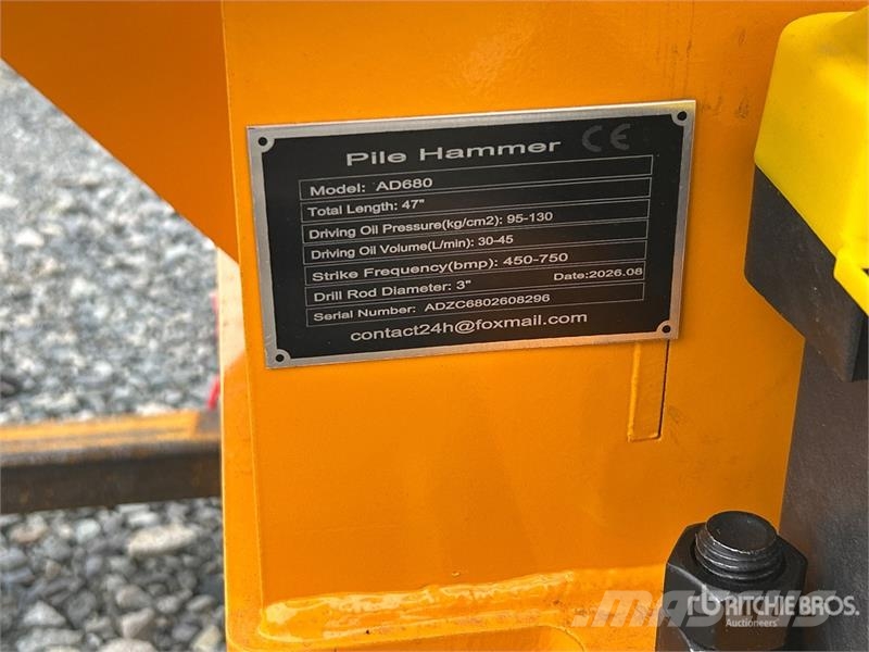 GIYI GY-AD680 Skid Steer Post Driver (Unused) Equipos de vallado