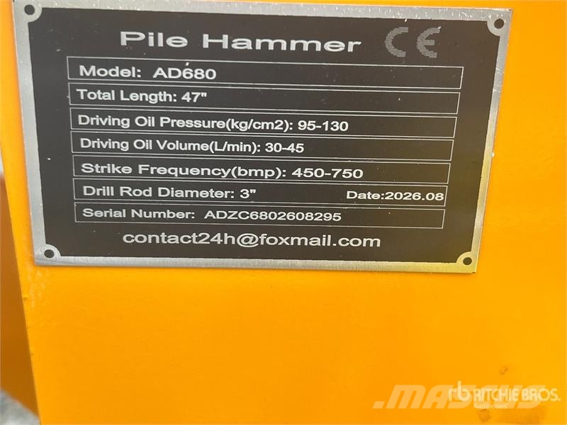GIYI GY-AD680 Skid Steer Post Driver (Unused) Equipos de vallado