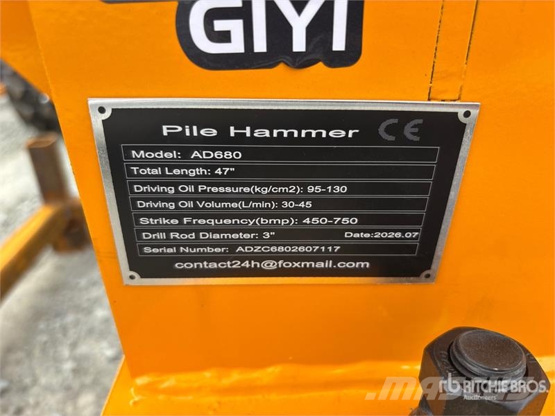 GIYI GY-AD680 Skid Steer Post Driver (Unused) Equipement de clôture