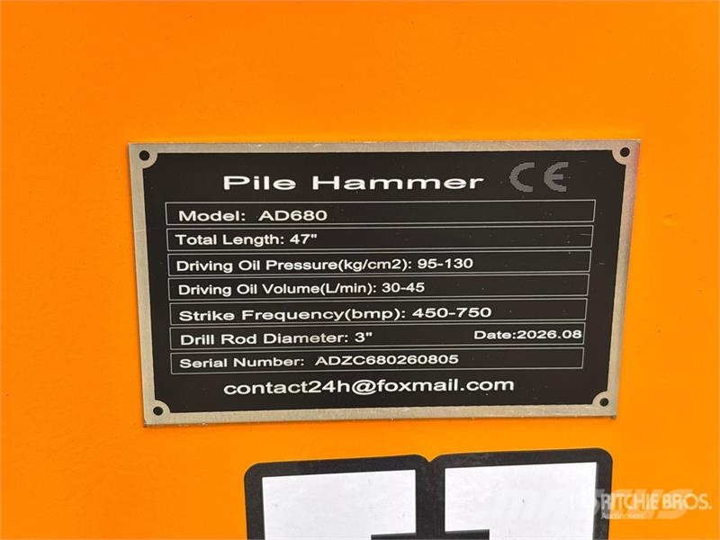 GIYI GY-AD680 Skid Steer Post Driver (Unused) Equipement de clôture