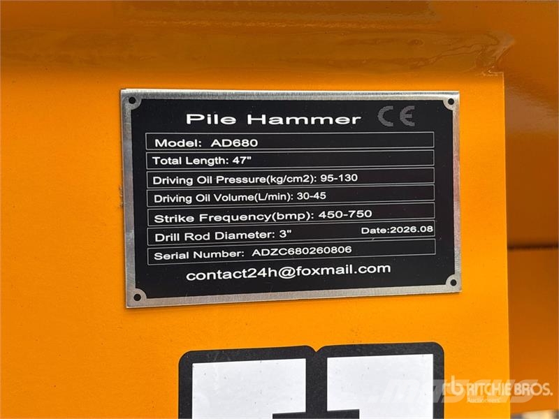 GIYI GY-AD680 Skid Steer Post Driver (Unused) Equipement de clôture