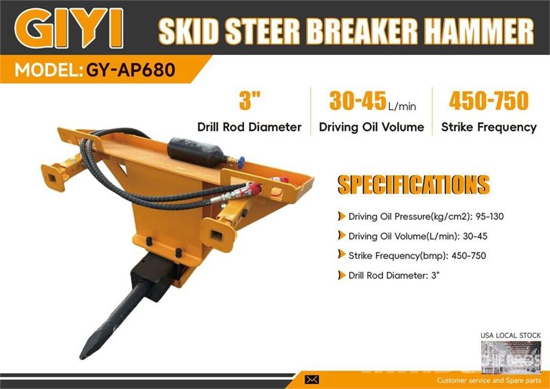 GIYI GY-AP680 Skid Steer Breaker (Unused) Kladiva