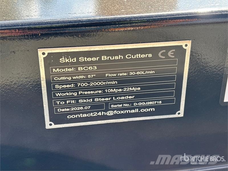  GIYI GY-BC63 60 in Skid Steer Brush Cutter (Unused Kosilice sa postoljem za vuču