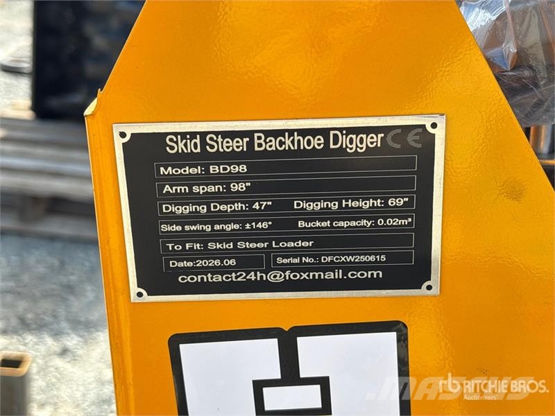  GIYI GY-BD98 12 in Skid Steer Backhoe (Unused) Backhoes