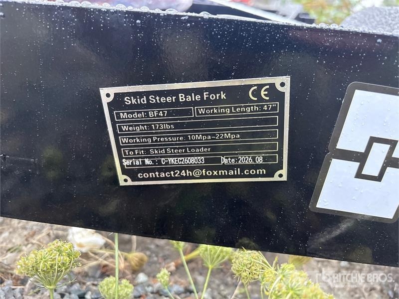 GIYI GY-BF47 47 in Skid Steer Bale Spear (Unused) Ďalšie komponenty