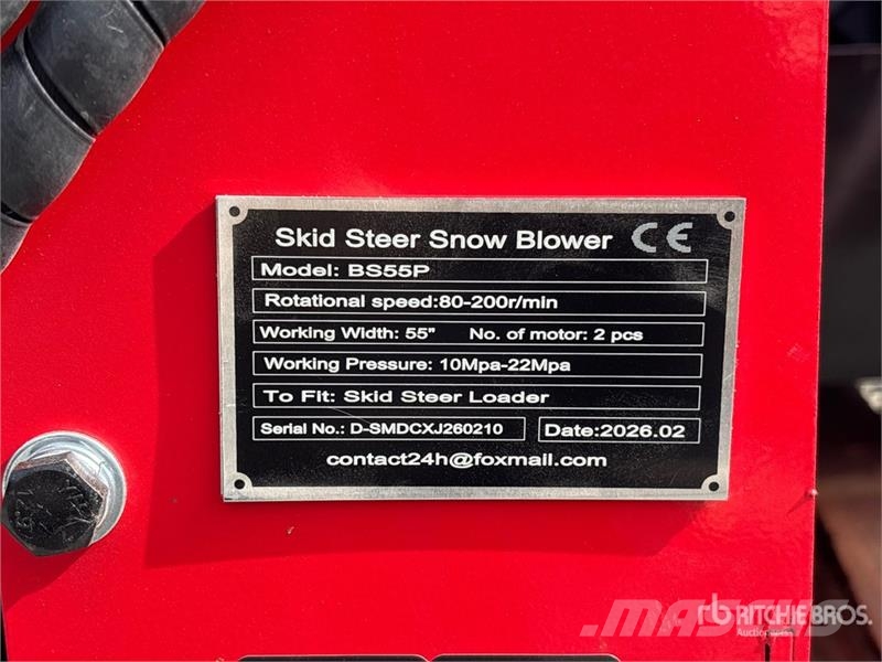 GIYI GY-BS57 48 in Skid Steer Snowblower (Unused) Εκτοξευτές χιονιού