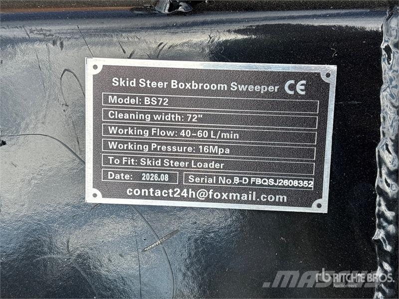 GIYI GY-BS72 72 in Skid Steer Sweeper (Unused) Četke