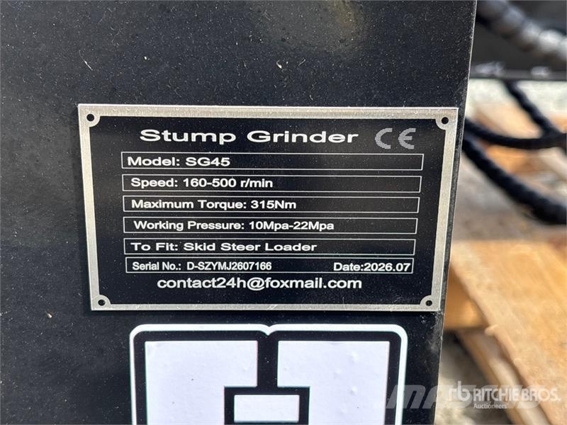 GIYI GY-BSG45 8 in Skid Steer Stump Grinder (Unuse Grapa si pluguri rotative