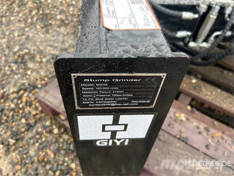  GIYI GY-BSG45 Skid Steer Stump Grinder (Unused) Roto drljače i motokultivatori