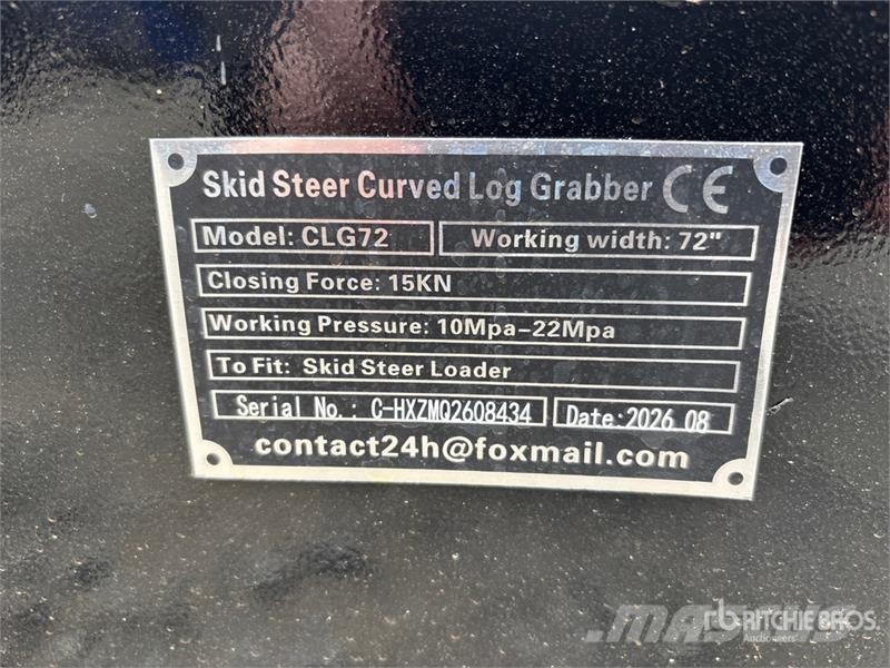 GIYI GY-CLG72 72 in Log Skid Steer Grapple (Unused Грейферы