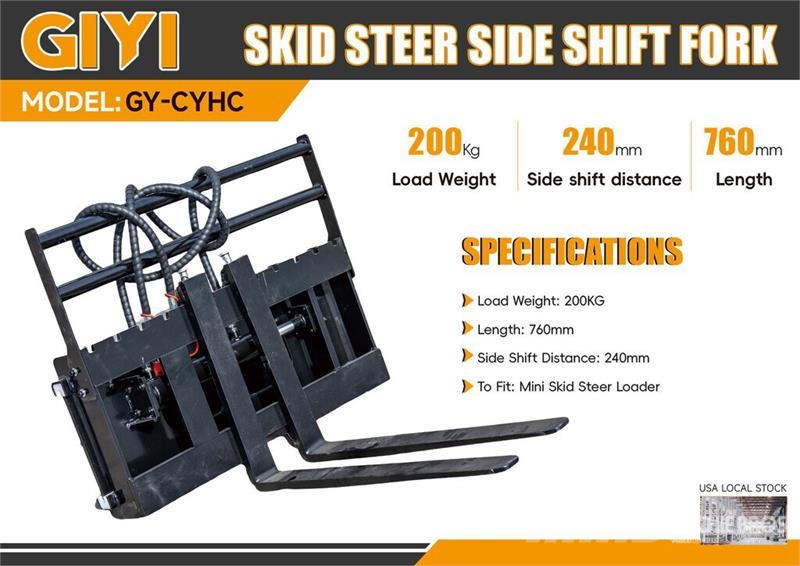 GIYI GY-CYHC 30 in Mini Skid Steer Forks (Unused) Gabeln