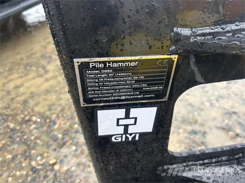 GIYI GY-D680 Skid Steer Post Driver (Unused) Equipamentos de vedação