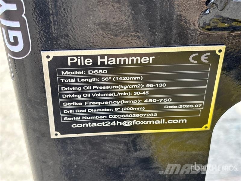 GIYI GY-D680 Skid Steer Post Driver (Unused) Equipement de clôture