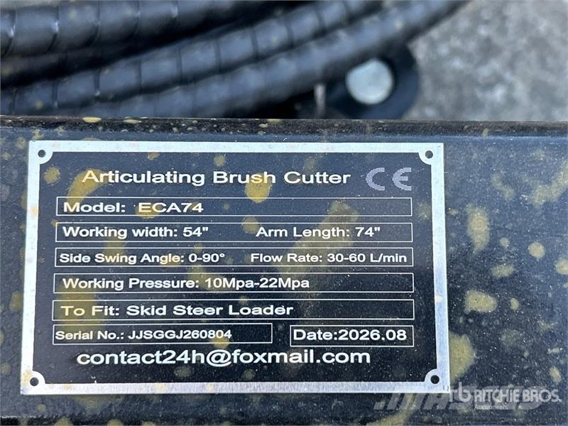  GIYI GY-ECA74 54 in Articulating Skid Steer Brush  牽引式モア/芝刈り機