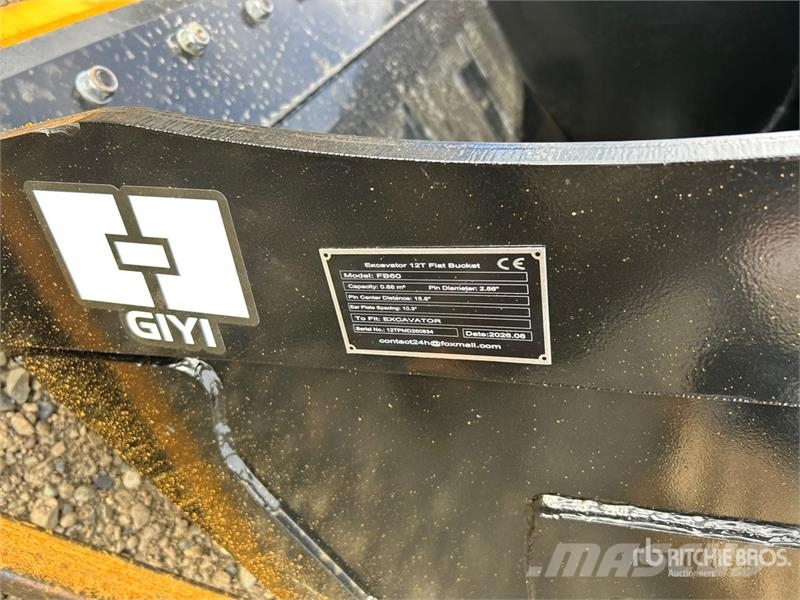  GIYI GY-FB60 0.88 m3 Cleanup Excavator Bucket - Fi دلاء