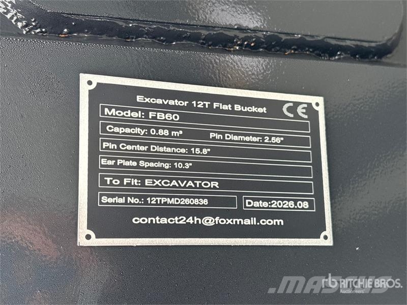 GIYI GY-FB60 60 in 0.88 m3 Cleanup Excavator Bucke Kaušai