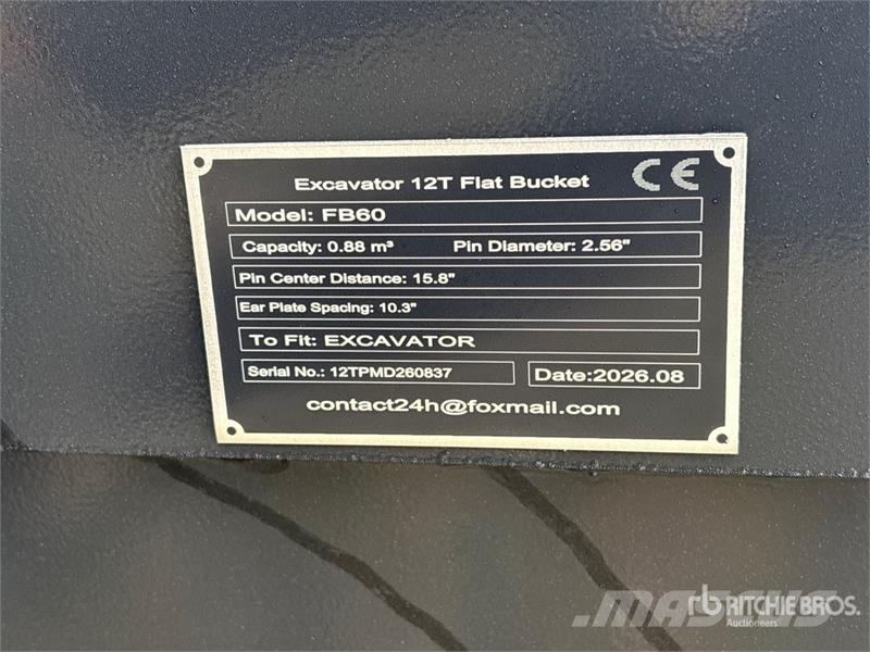 GIYI GY-FB60 60 in 0.88 m3 Cleanup Excavator Bucke Kaušai