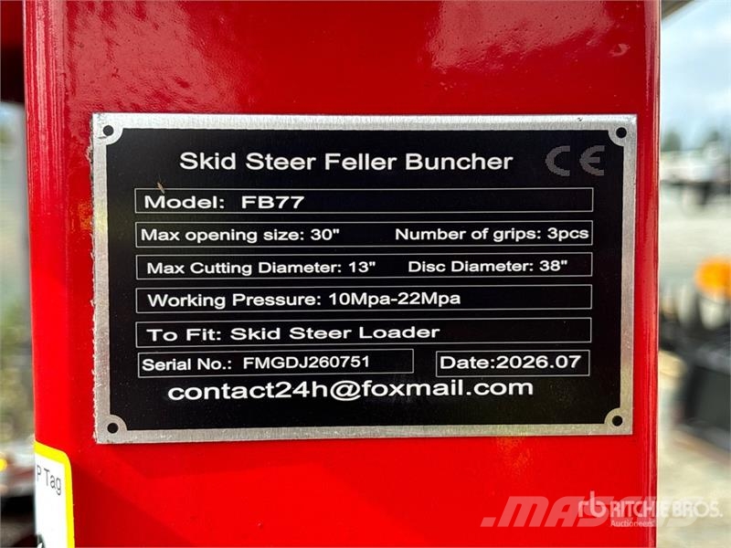 GIYI GY-FB77 13 in Skid Steer Feller Buncher (Unus Muu