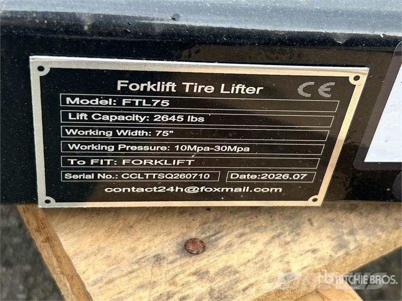  GIYI GY-FTL75 75 in Forklift Tire Lifter (Unused) ملحقات ومكونات أخرى